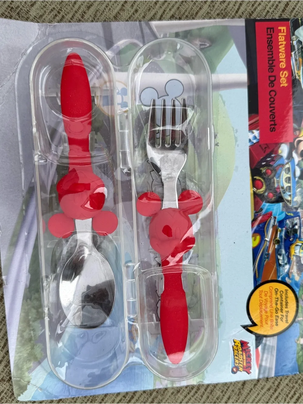 Disney Mickey Mouse Red Kids Spoon and Fork Set